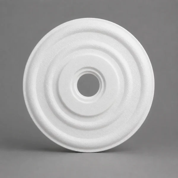 imagen principal - rosetones de unicel poliestireno expandido para pegar y decoracion (1) Rosetones de unicel para techo y plafón — 12 modelos de 60 cm