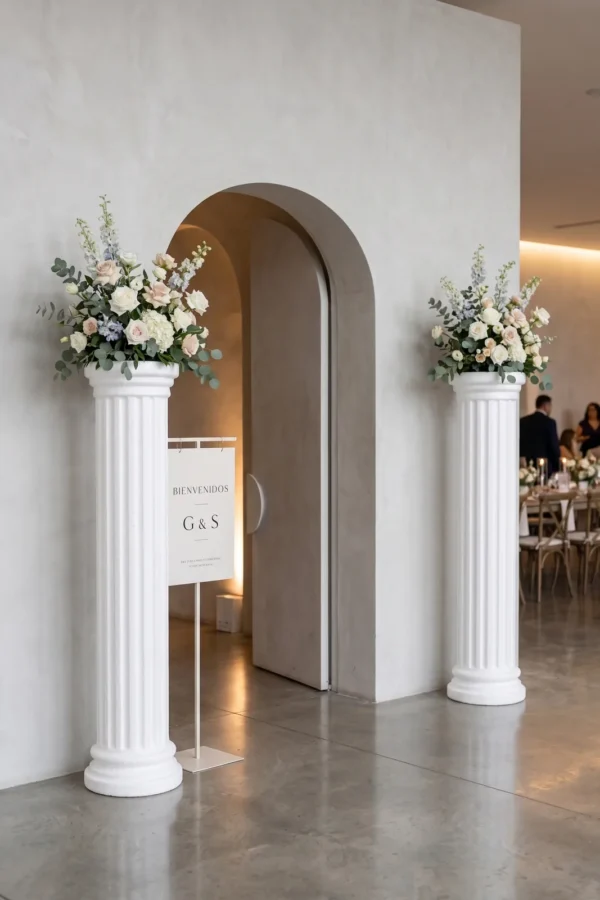 Columnas redondas de unicel para decoración o molde para colar — 9 modelos