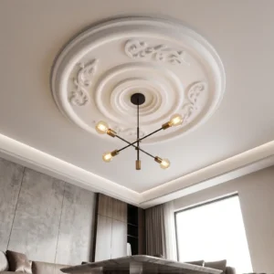 Rosetones de unicel para techo y plafón — 12 modelos de 60 cm