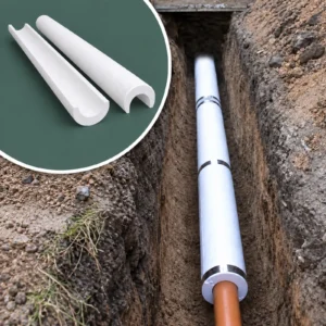 media caña Media caña de poliestireno EPS para tubería — juego de 2 piezas de 1.22 m